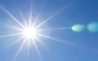 hot sun in the summer in Houston Texas