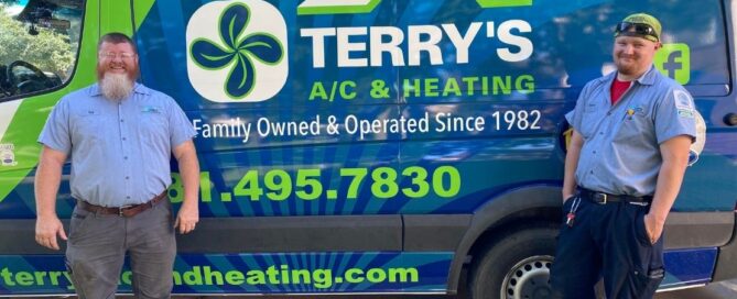 Rob Terry and Kenny Langford of Terry's A/C & Heating which serves Southwest Houston, Texas