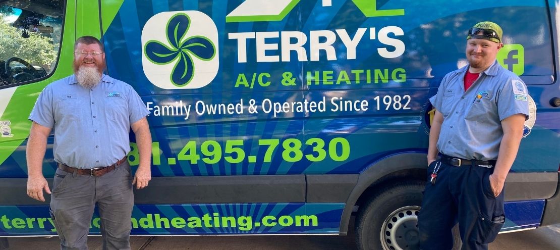 Rob Terry and Kenny Langford of Terry's A/C & Heating which serves Southwest Houston, Texas