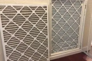 dirty air filter and clean air filter side by side