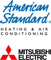 Logo of American Standard and Mitsubishi